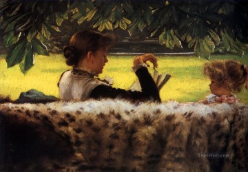 James Tissot Painting - Reading a Story James Jacques Joseph Tissot